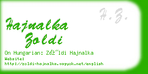 hajnalka zoldi business card